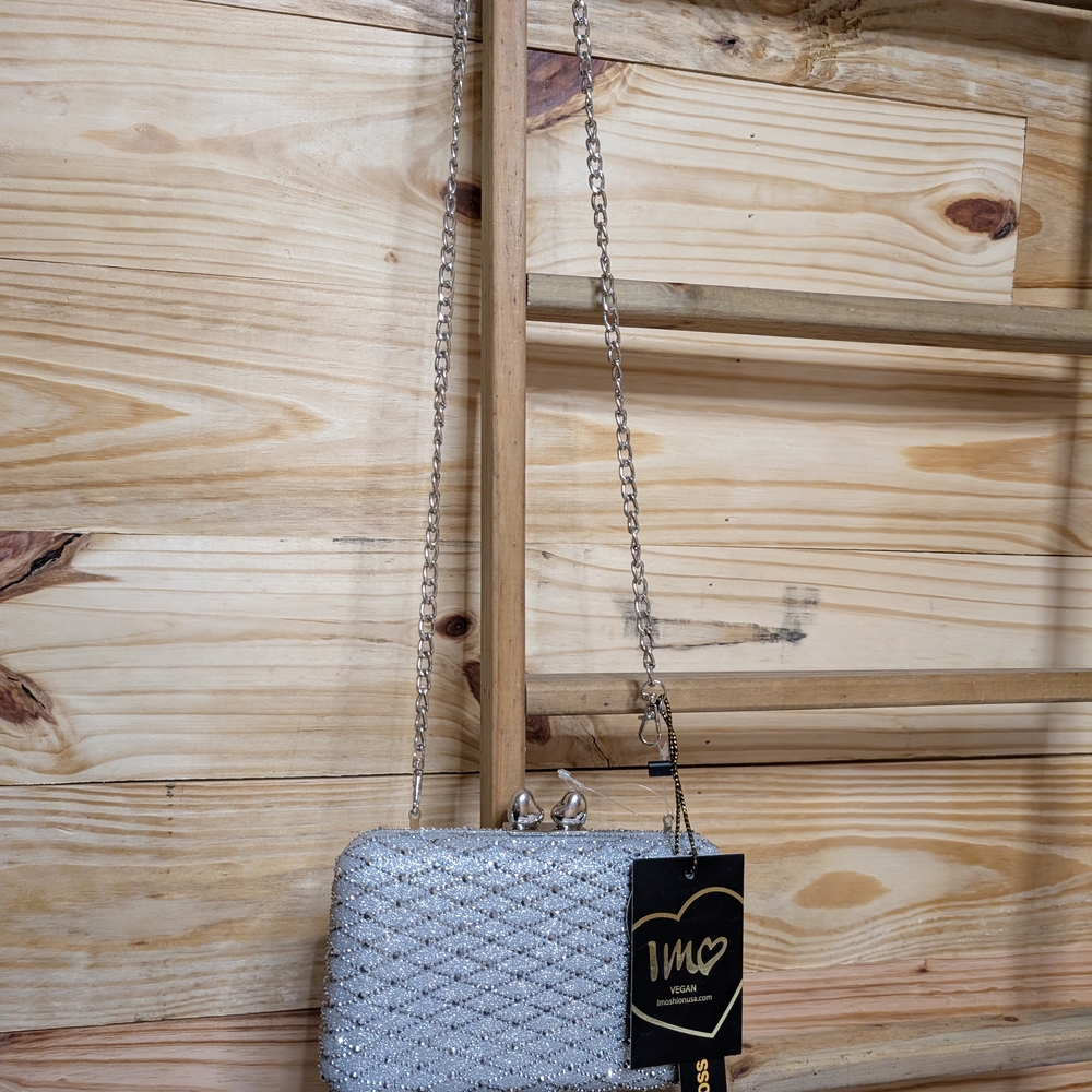 Imo Vegan Silver Crossbody Bag - Picture 2 of 6